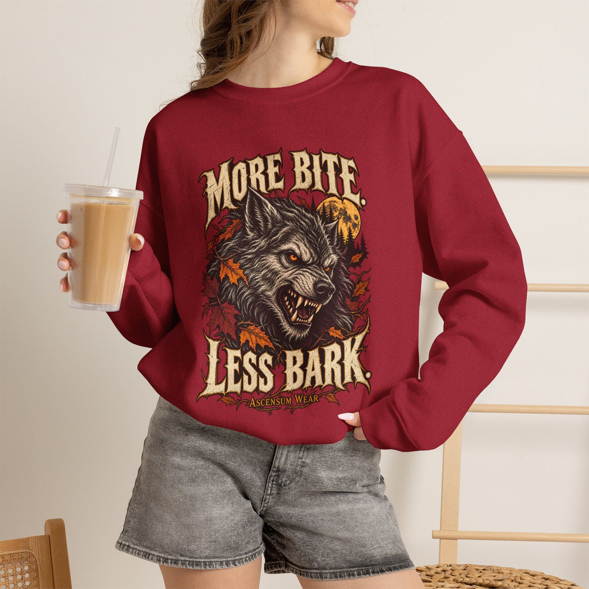 More Bite Less Bark — Halloween Unisex Crewneck | Ascensum Wear