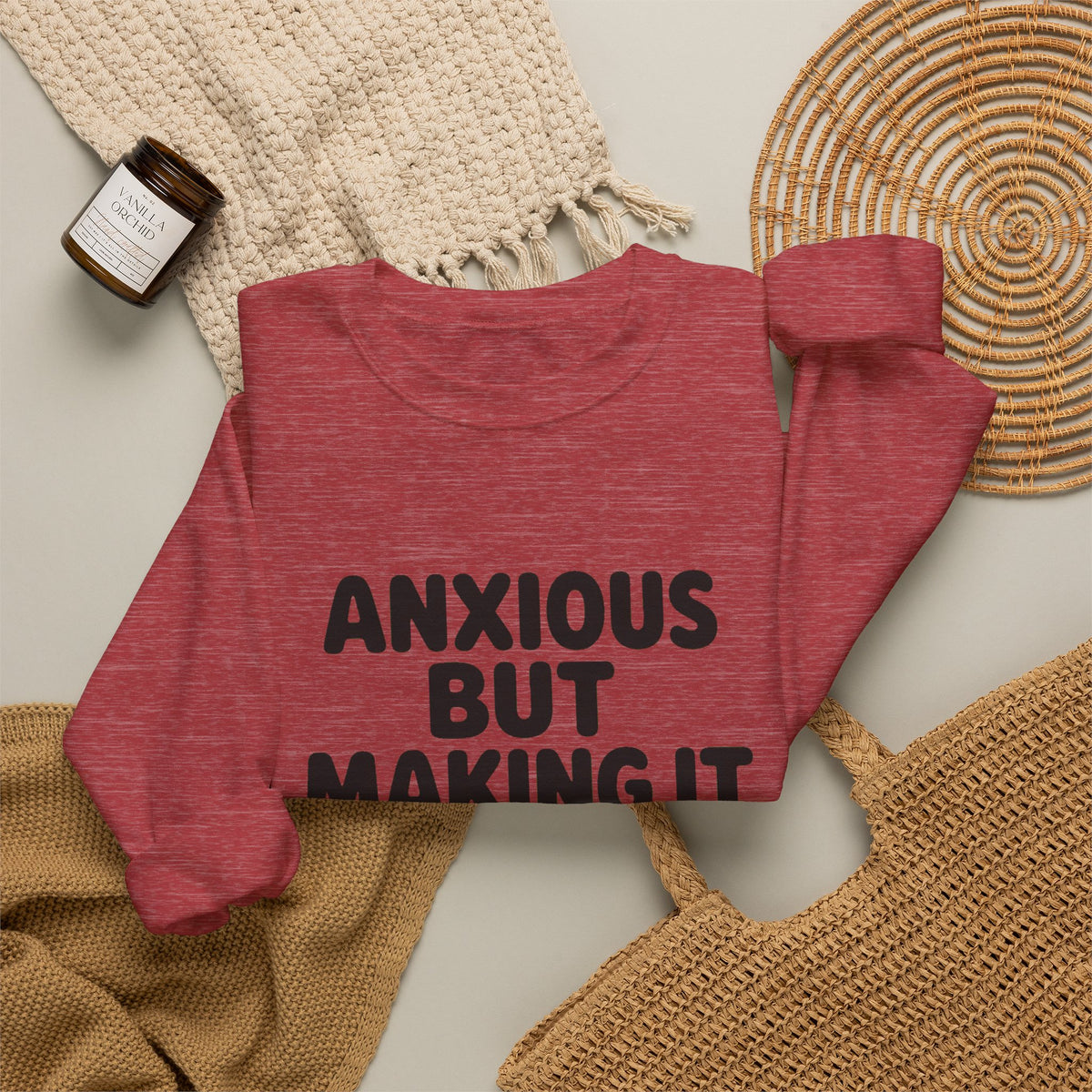 Anxious But Making It Work — Women's Empowerment Crewneck | Ascensum