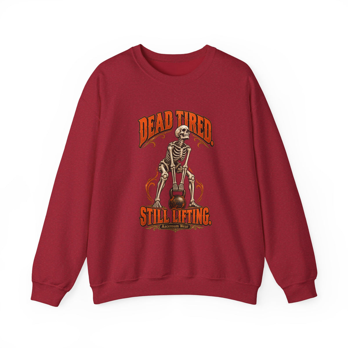 Dead Tired Still Lifting — Halloween Fitness Unisex Crewneck | Ascensum Wear