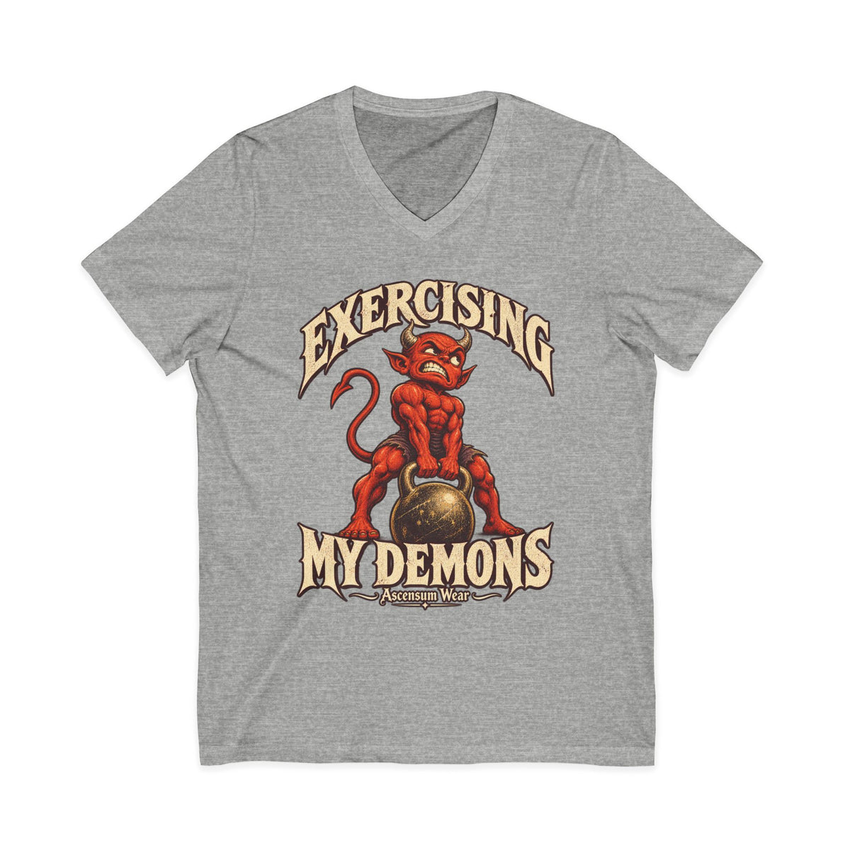 Exercising My Demons — Halloween Unisex V Neck | Ascensum Wear