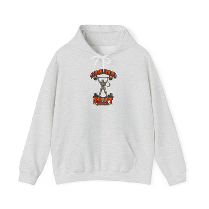 Graveyard Shift — Skeleton Weightlifter Front Print Hoodie | Ascensum Wear