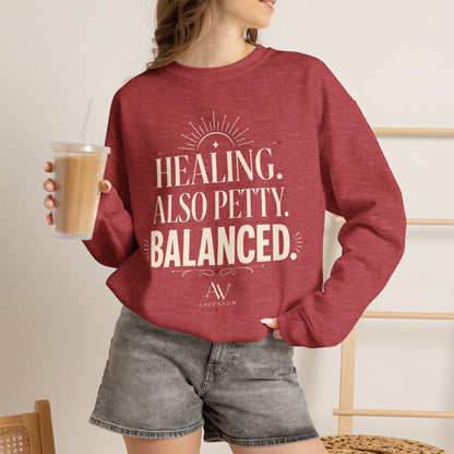 Healing. Also Pretty. Balanced. — Women's Empowerment Crewneck | Ascensum Wear