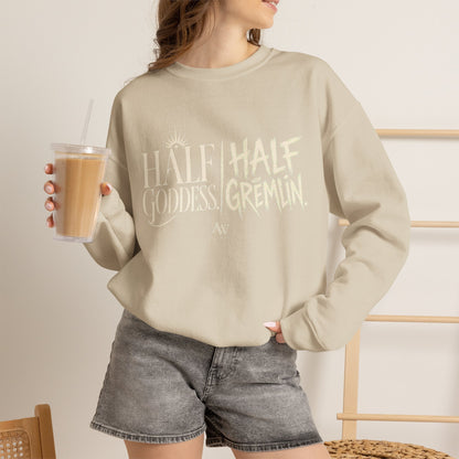 Half Goddess, Half Gremlin — Women's Empowerment Crewneck | Ascensum Wear