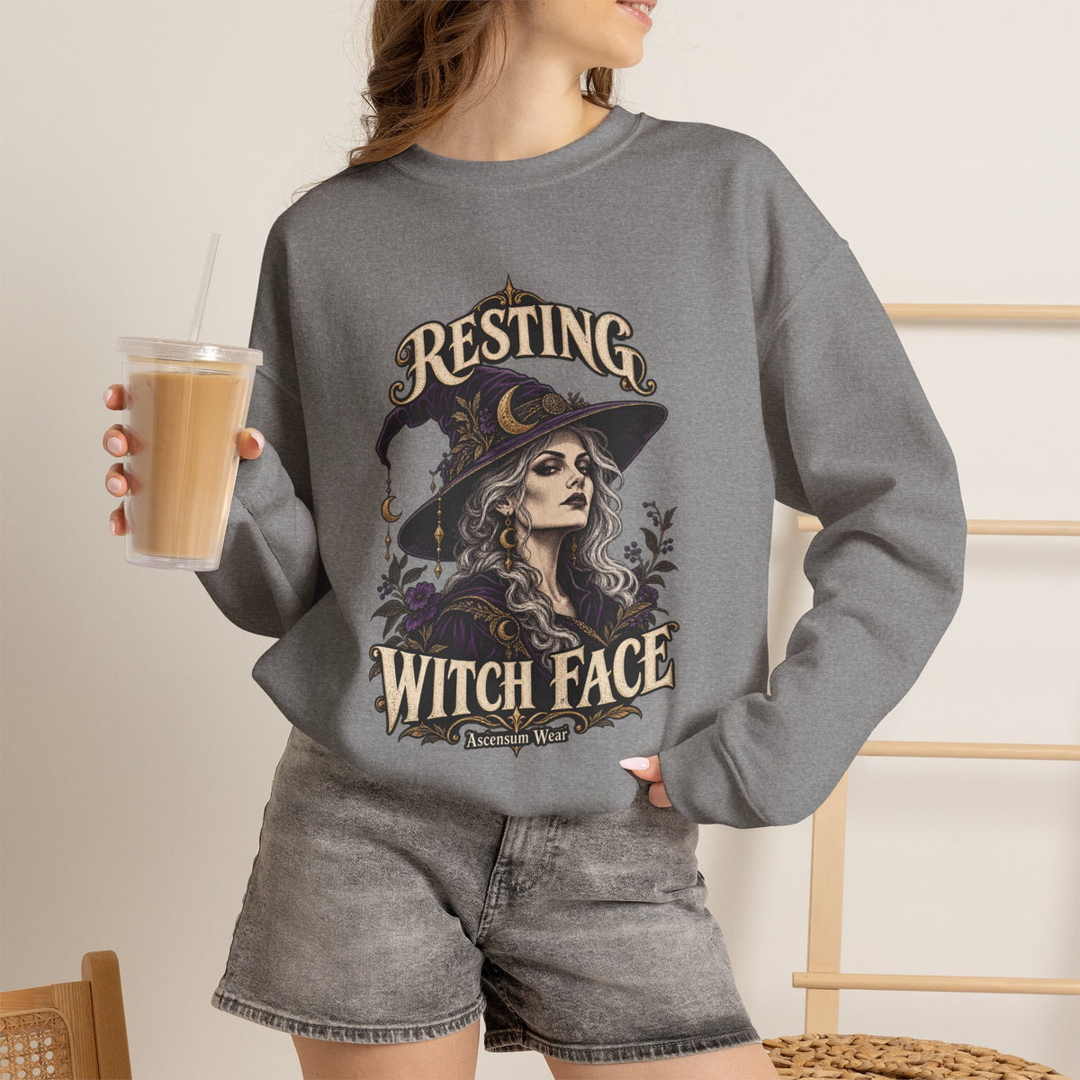 Resting Witch Face — Halloween Unisex Crewneck | Ascensum Wear