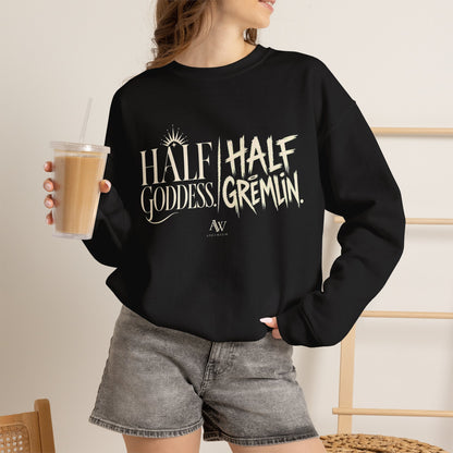 Half Goddess, Half Gremlin — Women's Empowerment Crewneck | Ascensum Wear