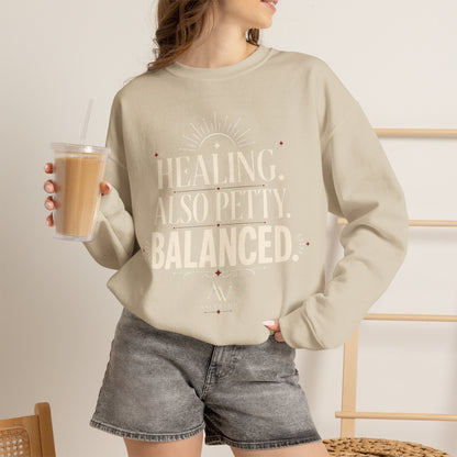 Healing. Also Pretty. Balanced. — Women's Empowerment Crewneck | Ascensum Wear