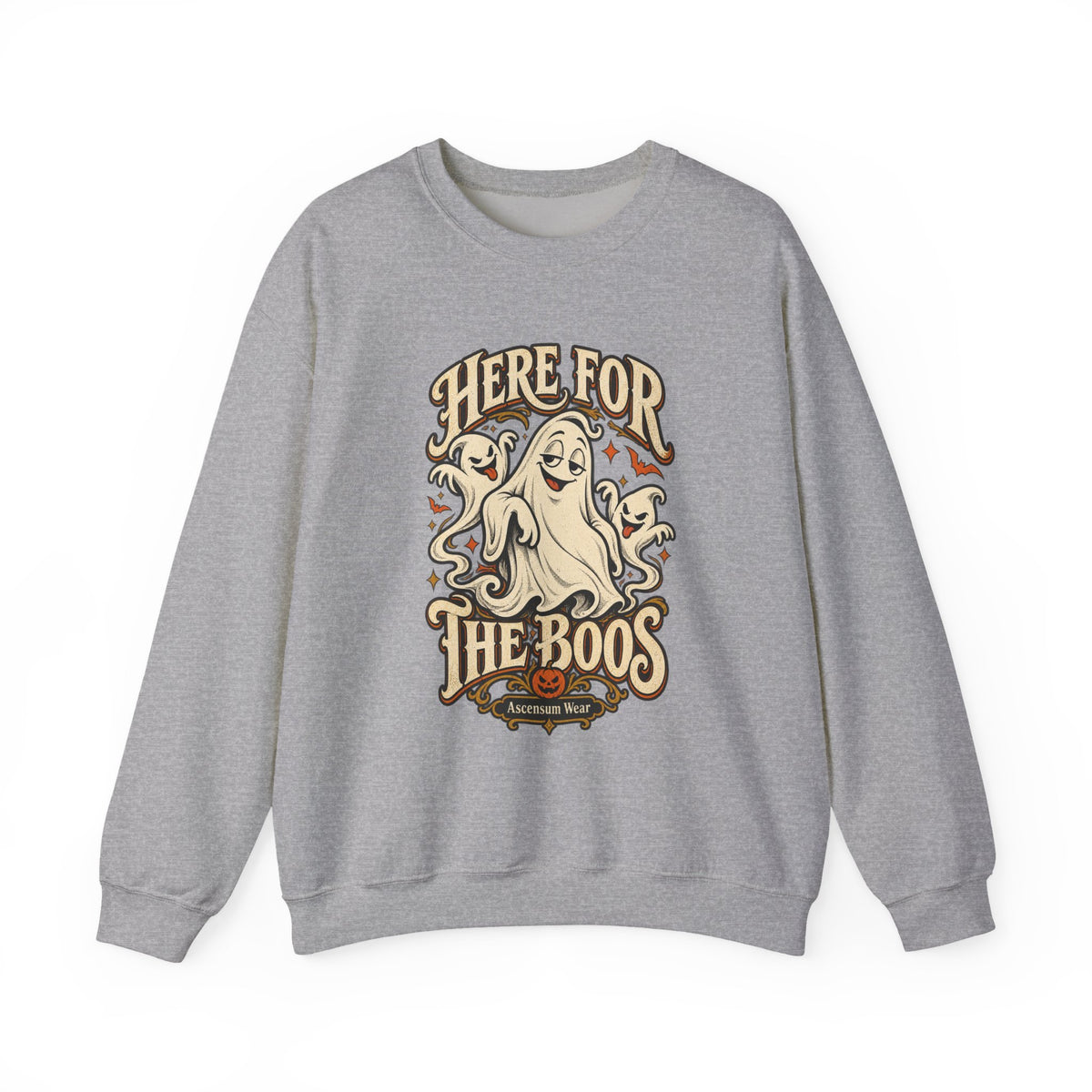 Here for the Boos — Vintage Ghost Trio Unisex Crewneck | Ascensum Wear
