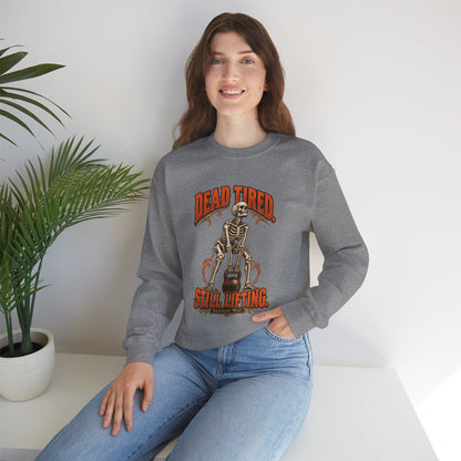 Dead Tired Still Lifting — Halloween Fitness Unisex Crewneck | Ascensum Wear