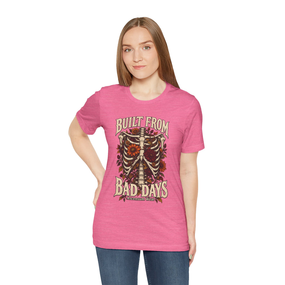 Bullet From Bad Days — Skeleton Flowers Halloween Tee | Ascensum Wear