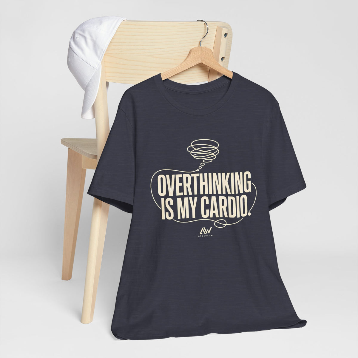 Overthinking Is My Cardio — Women's Empowerment Back Print Tee | Ascensum Wear