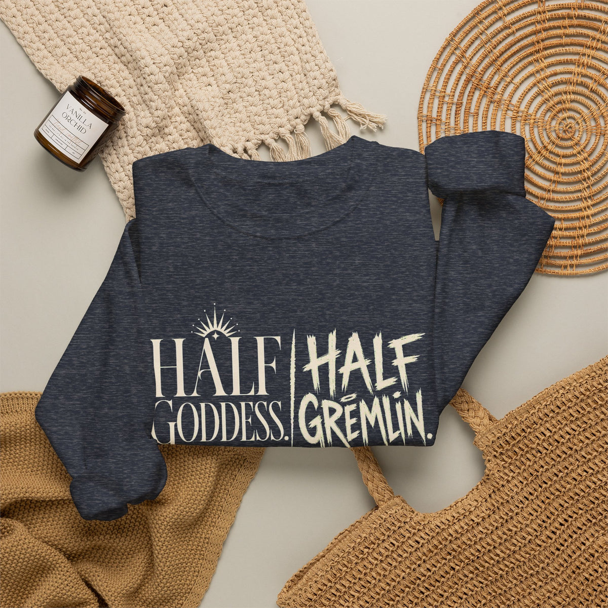 Half Goddess, Half Gremlin — Women's Empowerment Crewneck | Ascensum Wear