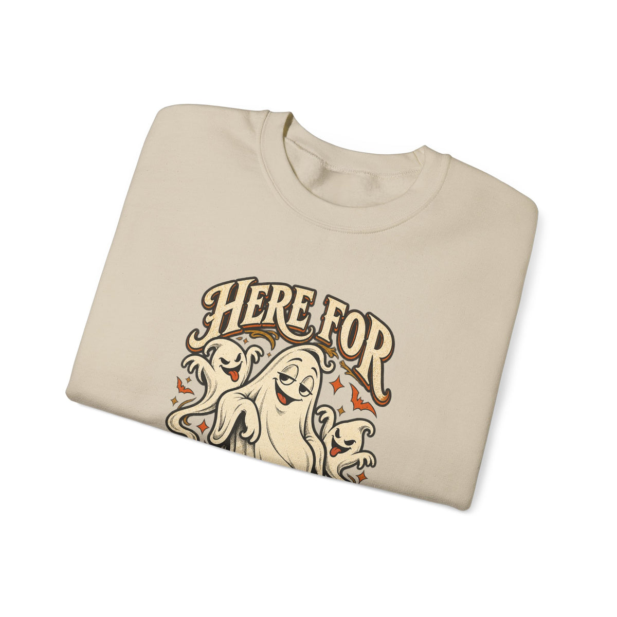 Here for the Boos — Vintage Ghost Trio Unisex Crewneck | Ascensum Wear