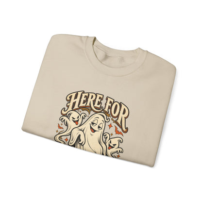 Here for the Boos — Vintage Ghost Trio Unisex Crewneck | Ascensum Wear