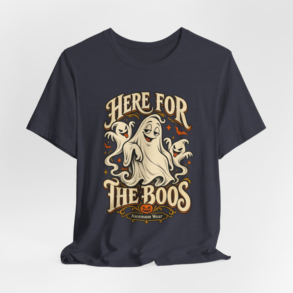 Here for the Boos — Vintage Ghost Trio Unisex Tee | Ascensum Wear