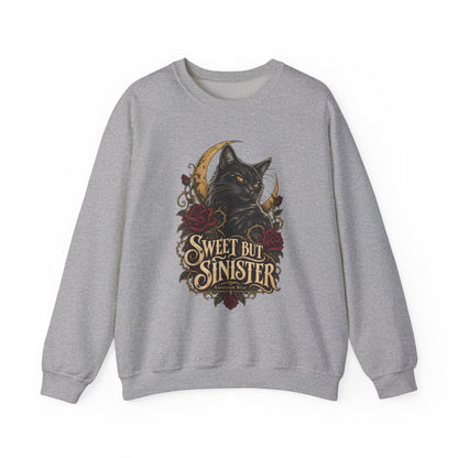 Sweet But Sinister — Black Cat Halloween Crewneck | Ascensum Wear