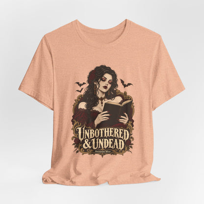 Unbothered & Undead — Women's Gothic Halloween Tee | Ascensum Wear