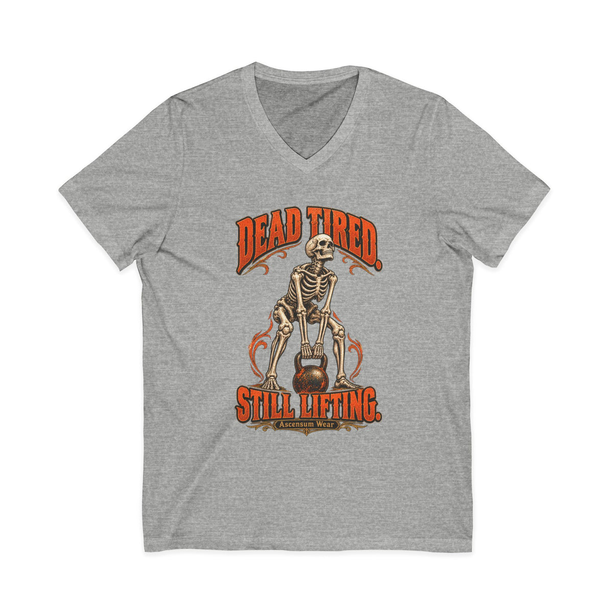 Dead Tired Still Lifting — Halloween Fitness Unisex V Neck | Ascensum Wear