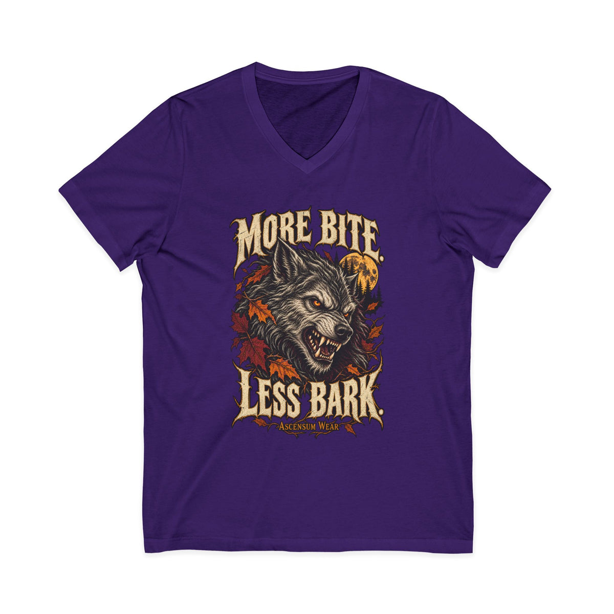 More Bite Less Bark — Halloween Unisex V Neck | Ascensum Wear