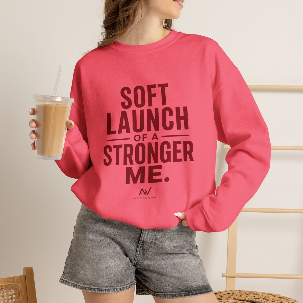 Soft Launch of a Stronger Me — Women's Empowerment Crewneck | Ascensum Wear