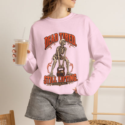 Dead Tired Still Lifting — Halloween Fitness Unisex Crewneck | Ascensum Wear