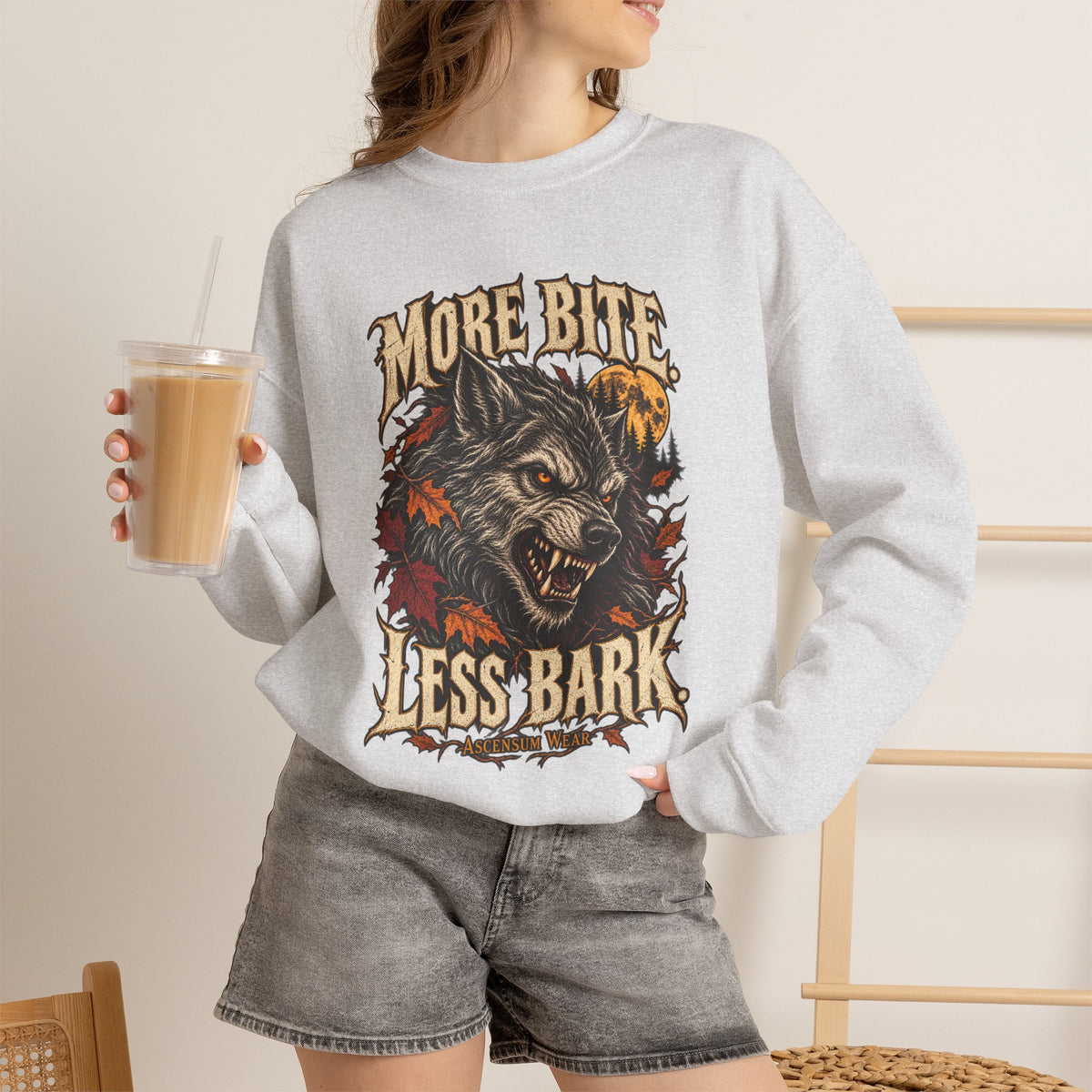 More Bite Less Bark — Halloween Unisex Crewneck | Ascensum Wear