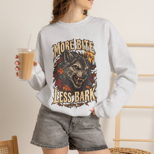 More Bite Less Bark — Halloween Unisex Crewneck | Ascensum Wear
