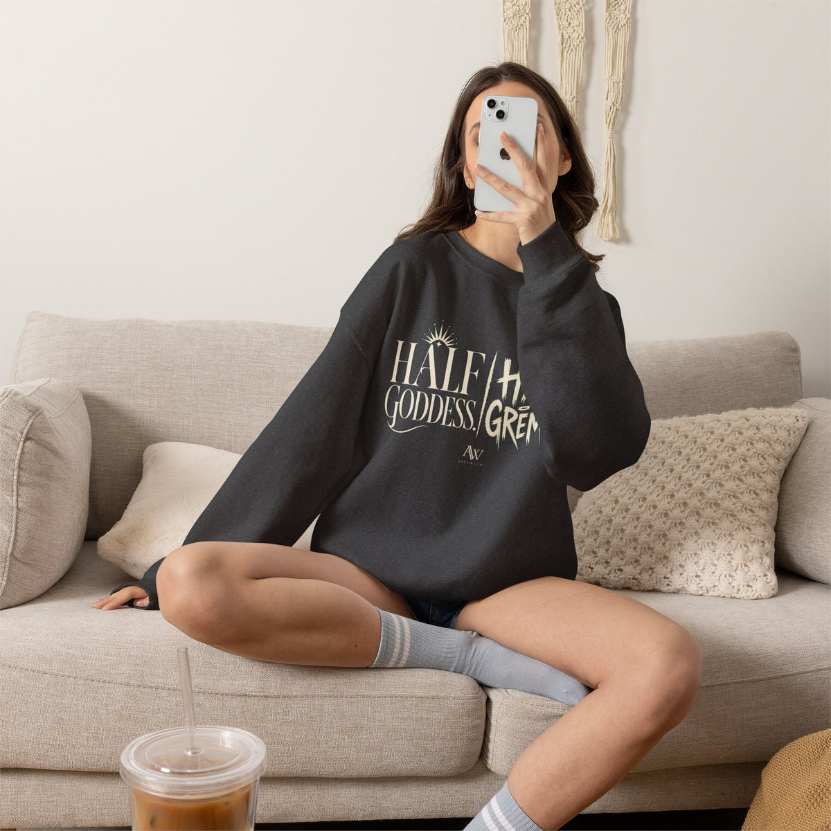 Half Goddess, Half Gremlin — Women's Empowerment Crewneck | Ascensum Wear