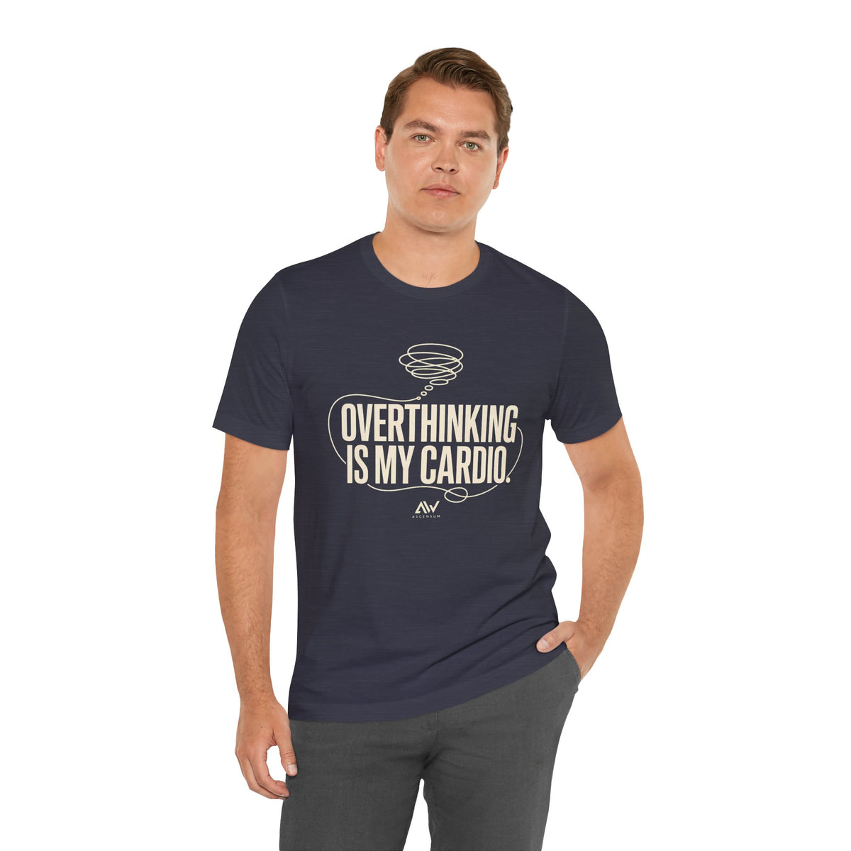 Overthinking Is My Cardio — Women's Empowerment Back Print Tee | Ascensum Wear