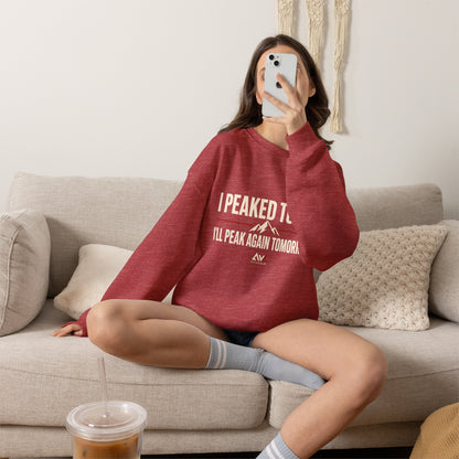 I Peaked Today — Women's Empowerment Crewneck | Ascensum Wear
