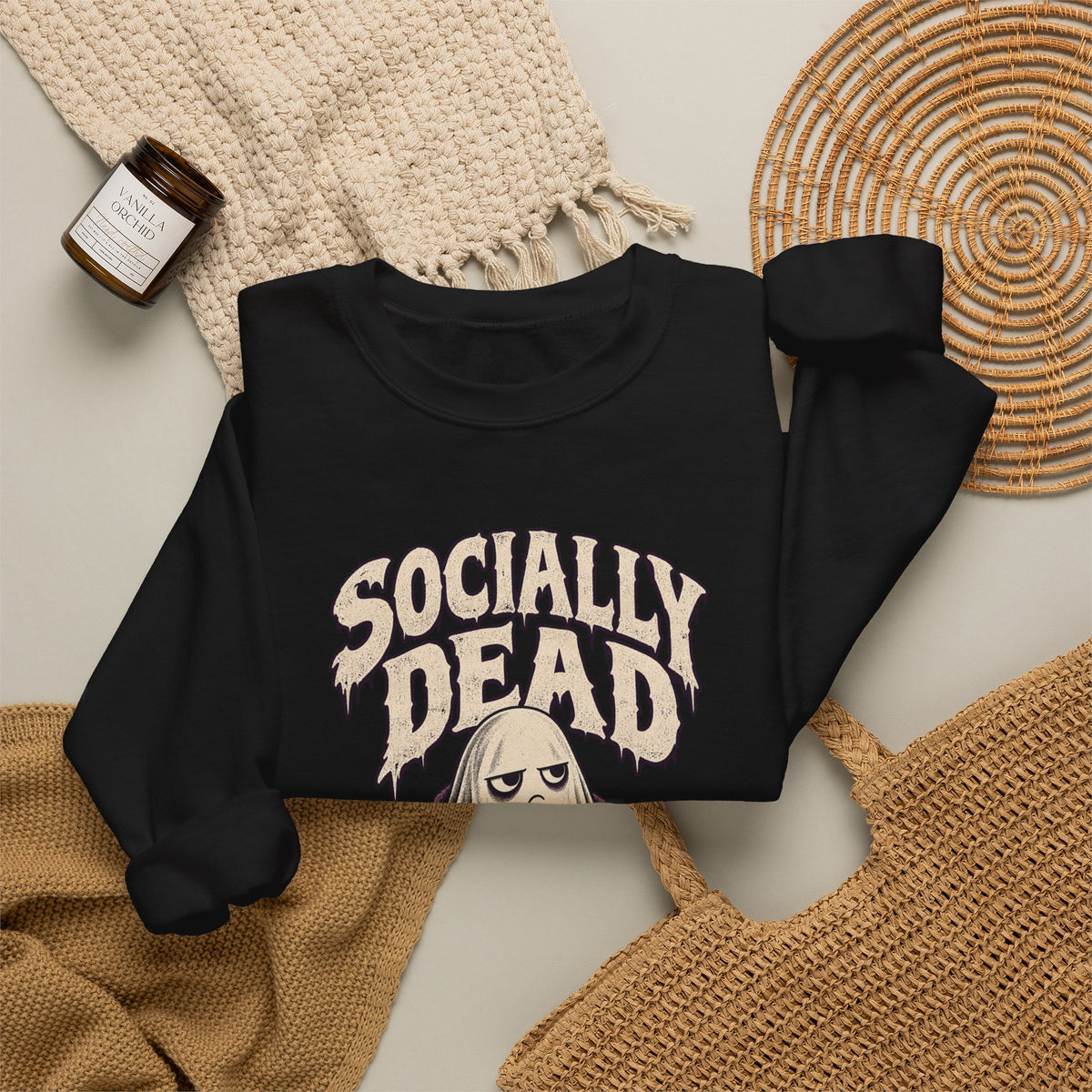 Socially Dead — Halloween Unisex Crewneck | Ascensum Wear