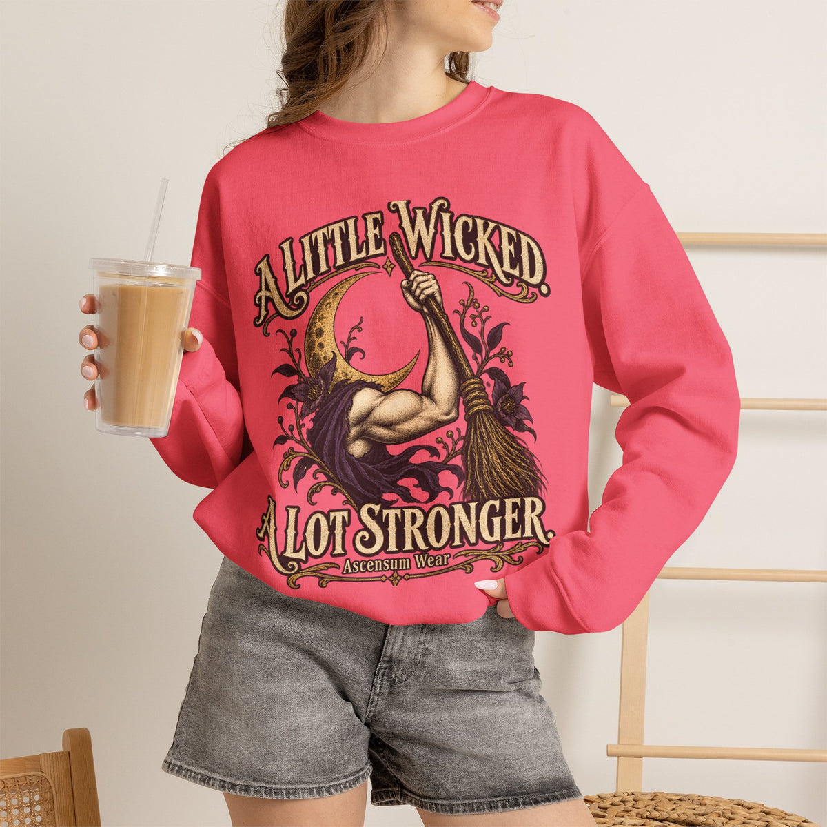 A Little Wicked A Lot Stronger — Halloween Unisex Crewneck Sweatshirt | Ascensum Wear