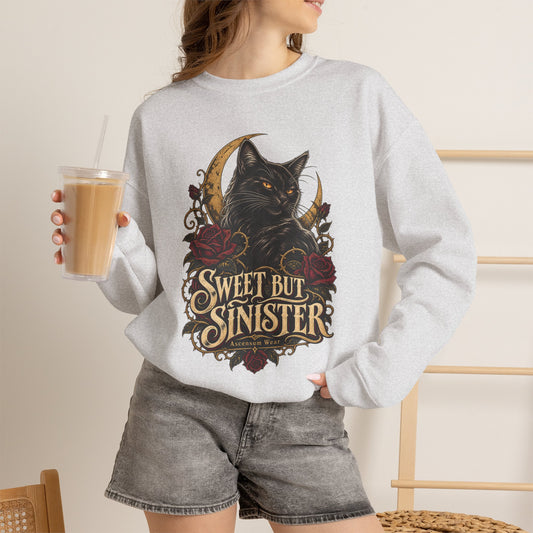 Sweet But Sinister — Black Cat Halloween Crewneck | Ascensum Wear