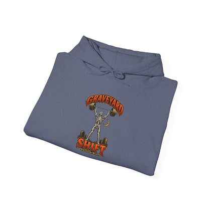 Graveyard Shift — Skeleton Weightlifter Front Print Hoodie | Ascensum Wear