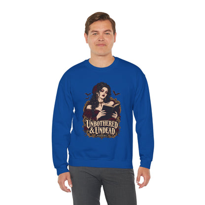 Unbothered & Undead — Women's Gothic Halloween Crewneck | Ascensum Wear