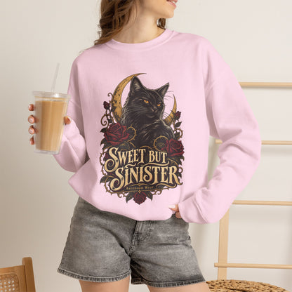 Sweet But Sinister — Black Cat Halloween Crewneck | Ascensum Wear