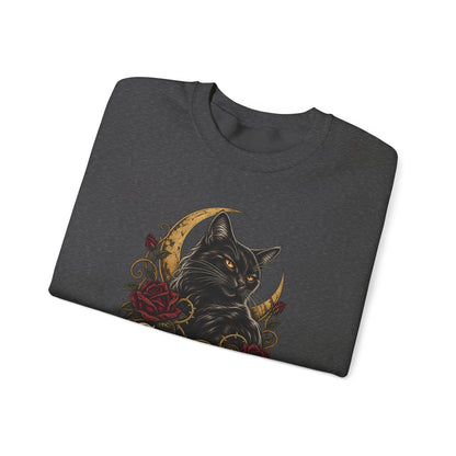Sweet But Sinister — Black Cat Halloween Crewneck | Ascensum Wear