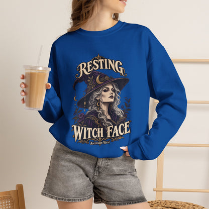 Resting Witch Face — Halloween Unisex Crewneck | Ascensum Wear