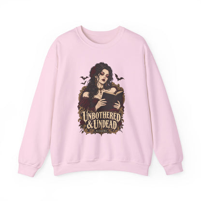 Unbothered & Undead — Women's Gothic Halloween Crewneck | Ascensum Wear