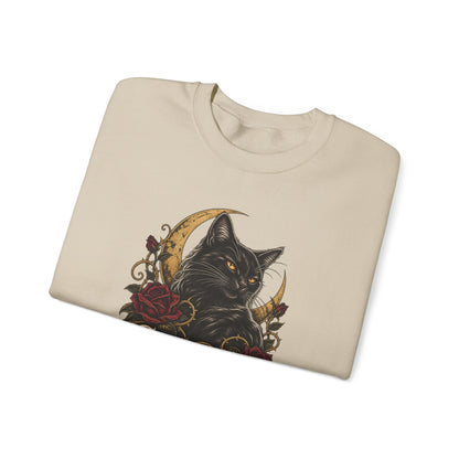 Sweet But Sinister — Black Cat Halloween Crewneck | Ascensum Wear