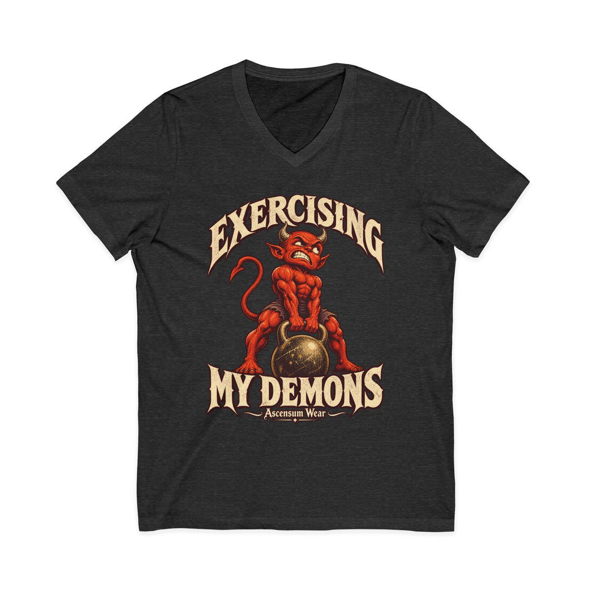 Exercising My Demons — Halloween Unisex V Neck | Ascensum Wear