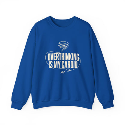 Overthinking Is My Cardio — Women's Empowerment Back Print Crewneck | Ascensum Wear