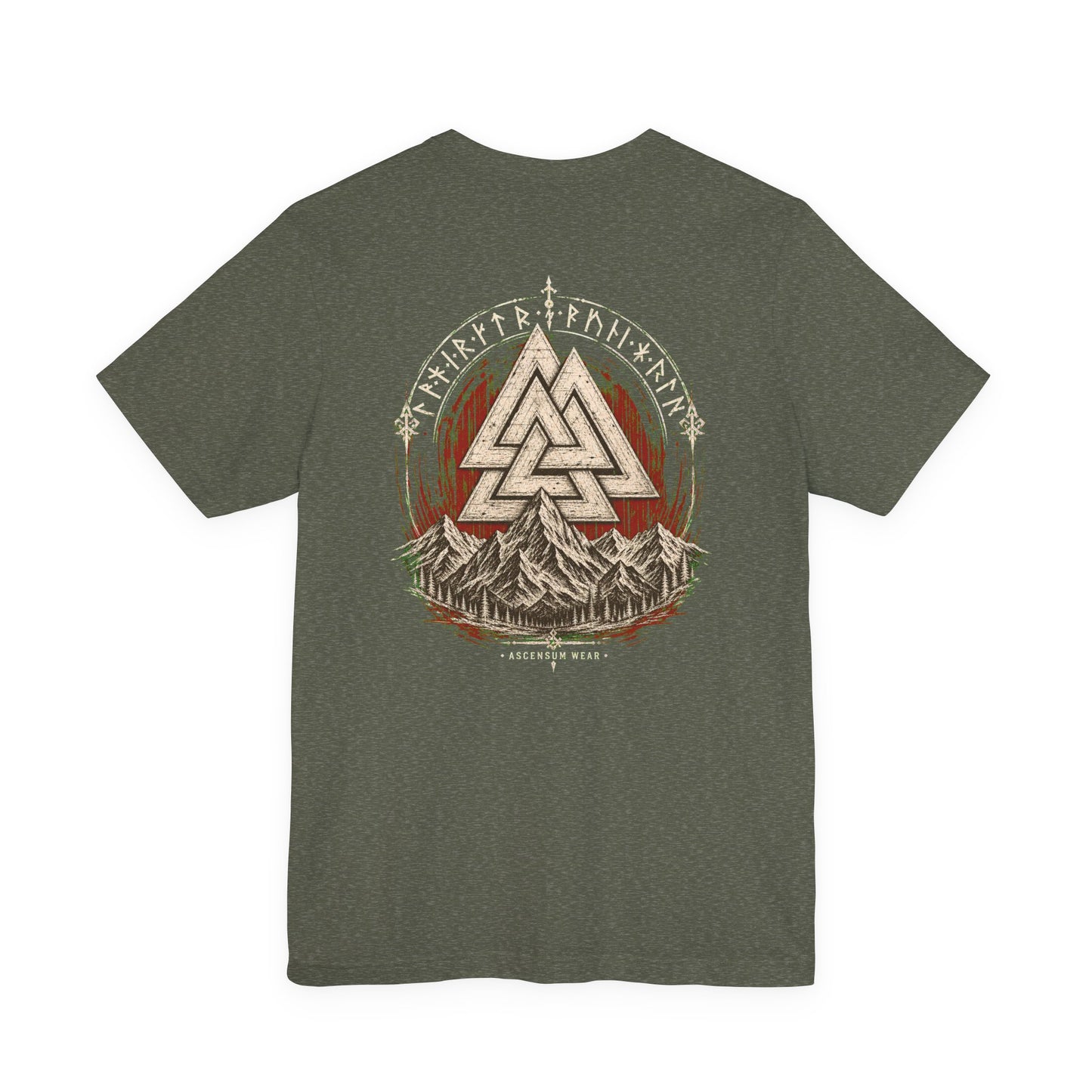 Valknut — Norse Ascension Back Print T-Shirt | Ascensum Wear
