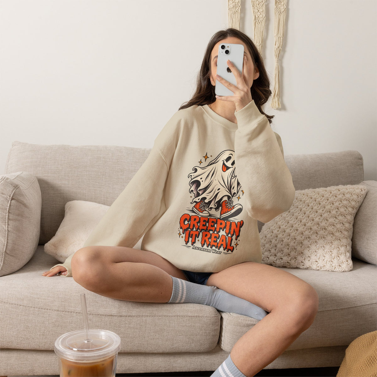 Creepin' It Real — Halloween Unisex Crewneck | Ascensum Wear