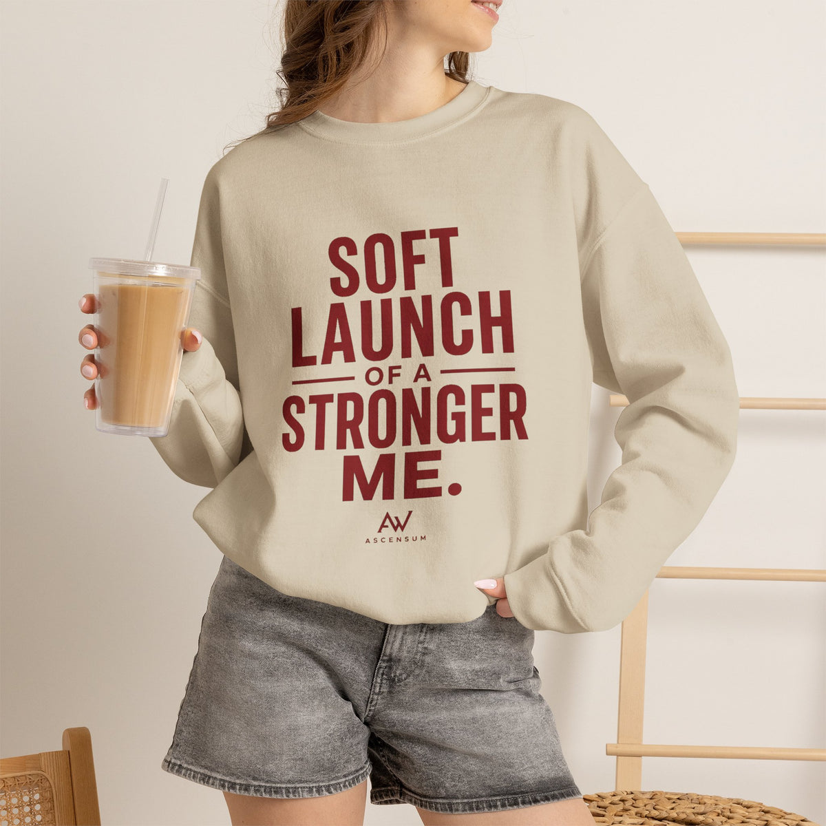 Soft Launch of a Stronger Me — Women's Empowerment Crewneck | Ascensum Wear