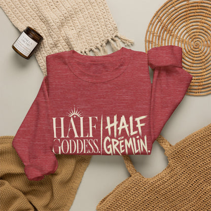 Half Goddess, Half Gremlin — Women's Empowerment Crewneck | Ascensum Wear
