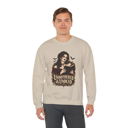 Unbothered & Undead — Women's Gothic Halloween Crewneck | Ascensum Wear