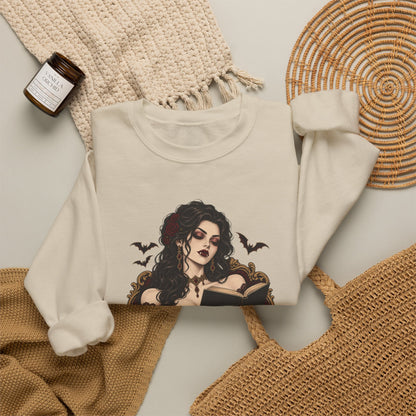Unbothered & Undead — Women's Gothic Halloween Crewneck | Ascensum Wear