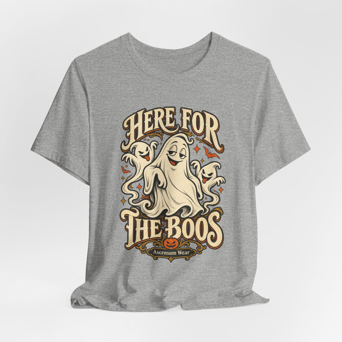 Here for the Boos — Vintage Ghost Trio Unisex Tee | Ascensum Wear