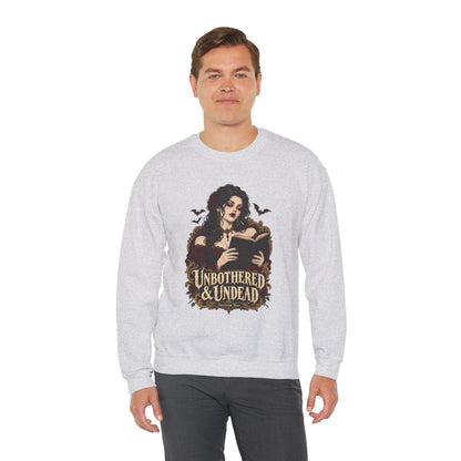 Unbothered & Undead — Women's Gothic Halloween Crewneck | Ascensum Wear
