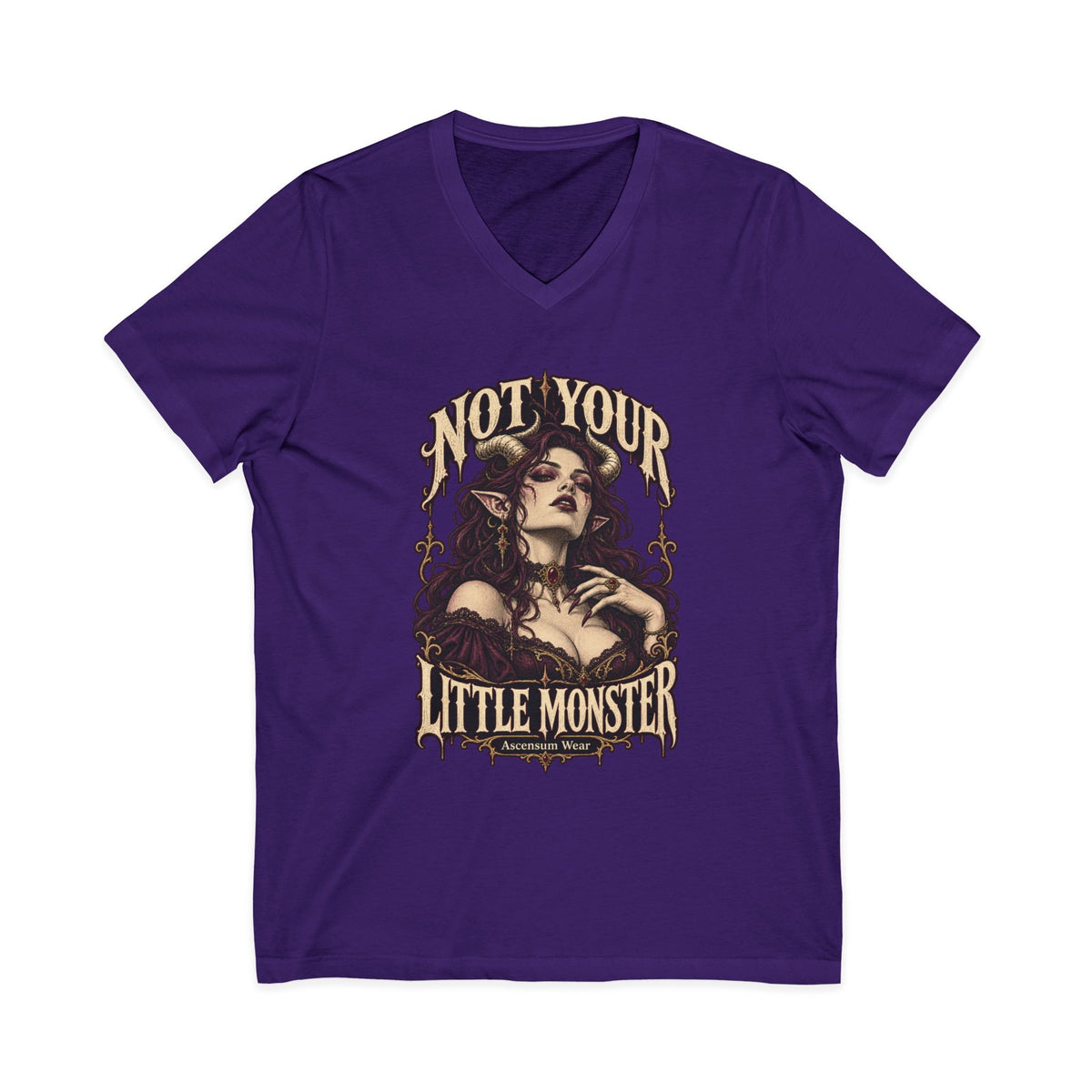 Not Your Little Monster — Halloween Graphic V Neck | Ascensum Wear